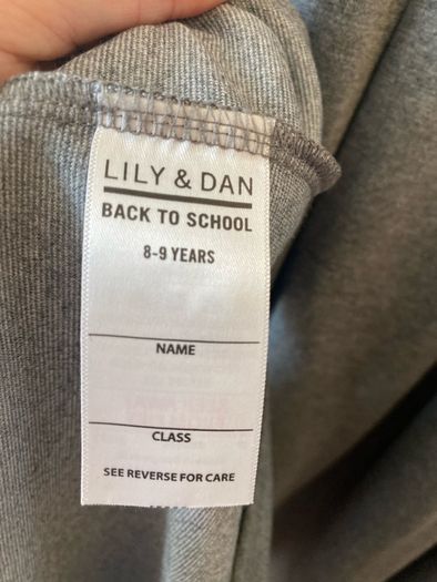 2 Lily & Dan grey pinafores (new) age 8-9