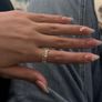 Crystal Adjustable Gold Tone Ring Image 6