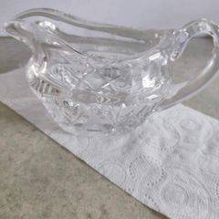 Vintage Bohemia Hand Cut Lead Crystal 24% Au Plomb Czechoslovakia  Cream or milk jug