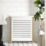 Laundry  Chest Bathroom, white lacquered; Bamboo Image 3