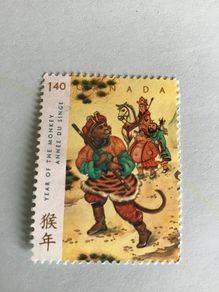 Canada stamp- Year of the Monkey