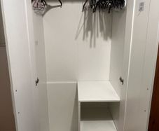White 2 Door Wardrobe with Shelves & Hanging Rail