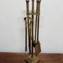 Early 20th Century Brass Fire Irons Set on Stand Image 2
