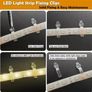100pcs Strip Light Mounting Brackets,Fixing Clips,One-Side Fixing,100 Screws Included 1pc screwdriver (Ideal for 10mm Wide Waterproof Strip Lights), Image 2