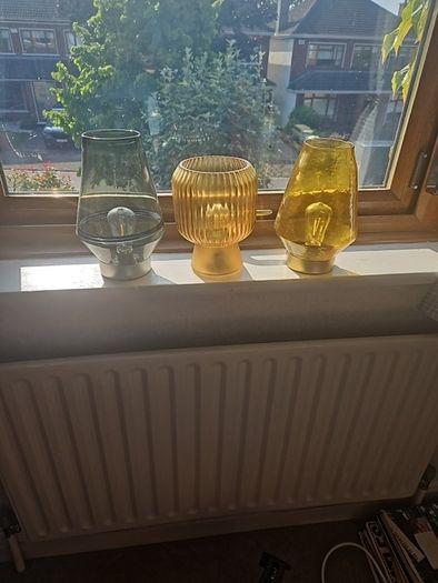 glass battery lamps