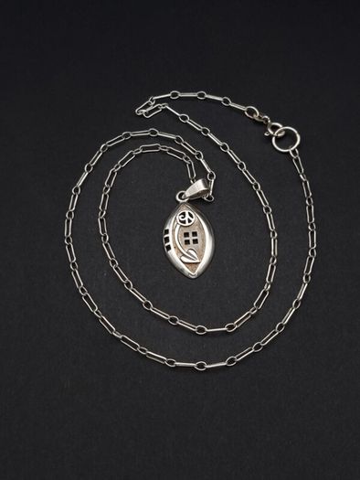 925 Vintage Abstract Silver Necklace