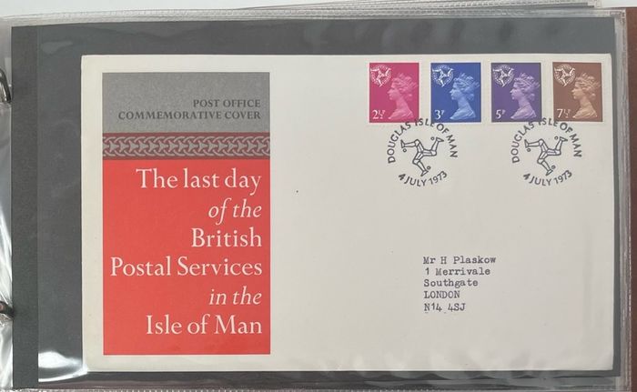 Collection of 38 Stamp First Day Covers, 1872-75 housed in Royal Mail small album with good range and including definitive values plus regionals. 38 images of contents
