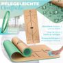KESSER Yoga Mat Cork Incl. Carrying Strap Bag & Yoga Block Gymnastics Mat Yoga Mat Non-Slip Made of Natural Rubber TPE Fitness Mat, 183 x 62 Image 4