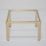 Vintage Pair of Brass and Glass Side Tables, Italy, 1970s Image 9