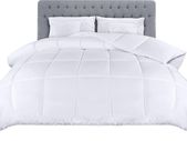 Lightweight 4.5 Tog Duvet with Corner Tabs - Microfiber Soft Summer Duvet - Box Stitched Down Alternative Quilt (Double, White)