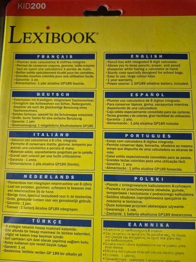 Kids Lexibook Pencil box  Calculator
