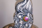 Metal Figure With Crystal - The Dragon Of The Sculls - No Box