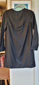 COS black 100% wool crepe dress