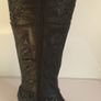 Fugitive By Francesco Rossi Black Cowgirl Leather Boots UK5 EU38 Mid Calf CAN POST Image 6
