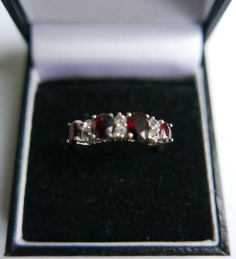Vintage14K Gold 585 Ring With  Diamonds and Rubies Ring size P1/2 - 2,9g
