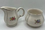 1950s  Sadler England Creamer &amp; Sugar Bowl Set | Floral Pattern 4159