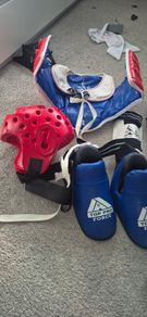Taekwondo protective equipment sparring gear. Barely used.