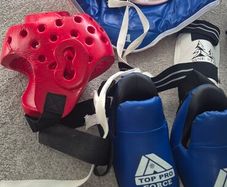 Taekwondo protective equipment sparring gear. Barely used.