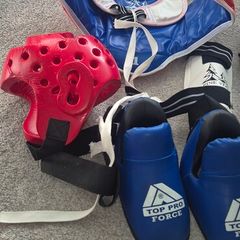 Taekwondo protective equipment sparring gear. Barely used.