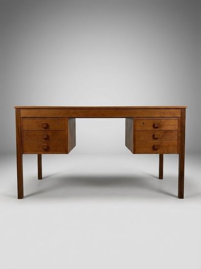 Mid-Century Danish Modern Teak Desk by Domino Mobler