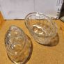 SET OF 2 Vintage 1950 clear glass, six-ball top, small jelly mould, half pint. Image 5