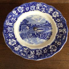 Blue & White Pallisey pottery Cake stand
