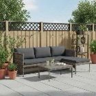 Grey Garden Lounge Set | PE rattan | Large | Modular