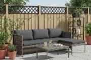 Grey Garden Lounge Set | PE rattan | Large | Modular
