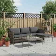 Grey Garden Lounge Set | PE rattan | Large | Modular