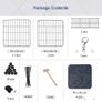 3 Tier Indoor Cat Cage Large DIY Cat Enclosure Small Animals Cages with 3 Doors, 2 Ladders 109 x 75 x 39 cm Anti-jumping Kitten Crate Indoor Use Pet Cages for Cats, Bunny, Chinchilla, Black Image 9