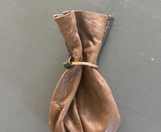 Vintage brown leather pouch