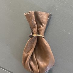 Vintage brown leather pouch