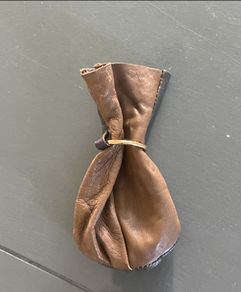 Vintage brown leather pouch