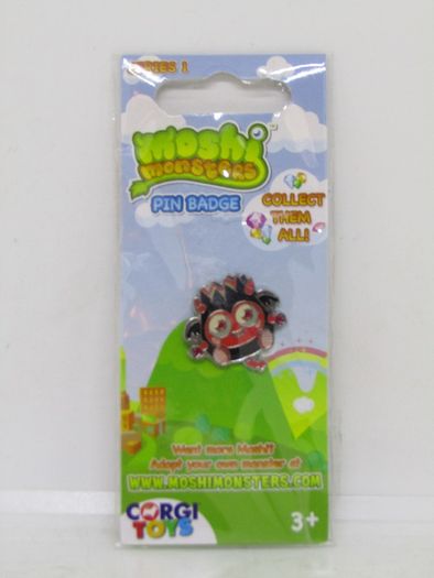 Corgi Moshi Monsters Series 1 Pin Badge Diavlo Brand New In Packet