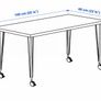 White desk with wheels - IKEA Image 5