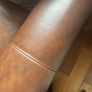 brown genuine leather two seater sofa Image 3