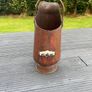 Antique Copper Coal scuttle- Beautiful antique copper coal scuttle with ceramic handle and lions head pivot Image 2