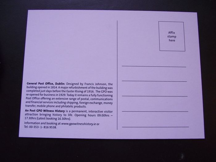 Lot of 10 new Irish postcards. 'G.P.O., Dublin'