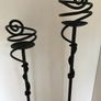 wrought iron candlesticks x 2 Image 2