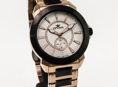 Optima, Swiss Made, Men Watch Rose Gold