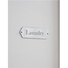 Enamel Laundry Sign White GT21