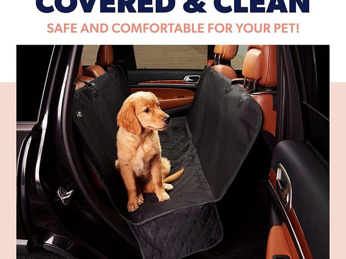 4-in-1 Pet Car Seat Cover with Mesh Window waterproof, Durable and Travel-Ready