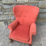 A pair of Chippendale Revival Country House wingback armchairs on Ball & Claw feet. Image 5