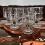 Vintage Retro Set of 6 Irish Coffee Shamrock Stemmed Glasses Image 6