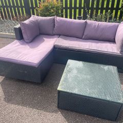 Beautiful Sturdy Polyrattan L Shaped Garden Patio Seating & Table Set - Can Organise Delivery
