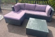 Beautiful Sturdy Polyrattan L Shaped Garden Patio Seating &amp; Table Set - Can Deliver