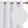 Blackout Curtains, Thermal Insulated Curtains, Wave Line Foil Printed Ring Top Curtains (MULTIPLE SIZES/COLOURS) Image 7