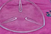 Heavy Glass Triangle Cake Plate