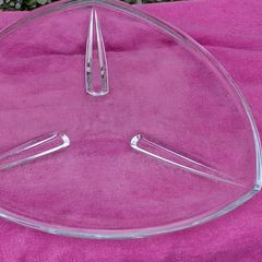 Heavy Glass Triangle Cake Plate