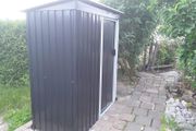 Tool Shed Including 4 Hooks Gloves 1.4 m Sliding Door Garden Metal Garden Cabinet Garden Shed Anthracite